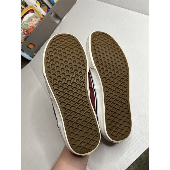 VANS OLD SKOOL Men’s 7.5 Muted Red Maroon W/ White Sole Skate Shoes - Picture 3 of 8